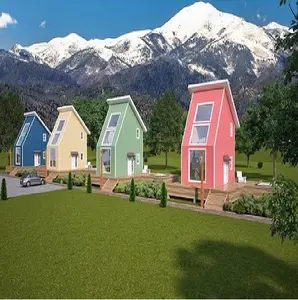 Airbnb מודרני מסגרת פלדה טרומית מלון וילה קטנטן בית קטן casa prefabricada בתים זעירים maison contenur pregab ho