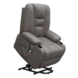 Hot Sale Wohnzimmer Komfortable Relax Verstellbare <span class=keywords><strong>Lift</strong></span> <span class=keywords><strong>massage</strong></span> Eco Leder Liegestuhl mit <span class=keywords><strong>Massage</strong></span> funktion - Product Image 1