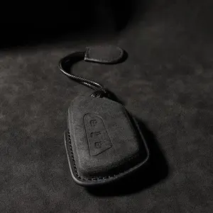 Étui pour clé de voiture en cuir pour Volkswagen VW Golf 8 MK8 ID.3 ID.4 pour Skoda Octavia A8 Seat <span class=keywords><strong>Cupra</strong></span> Formentor Leon MK4 <span class=keywords><strong>Tarraco</strong></span> 2020 <span class=keywords><strong>2021</strong></span> - Product Image 4