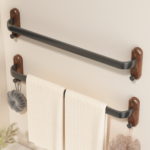 Towel Rack Wall Mounted Self Adhesive Modern Design For Bathroom Towel Drying Storage 1 Layer 1 5kg Capacity - Product Image 1
