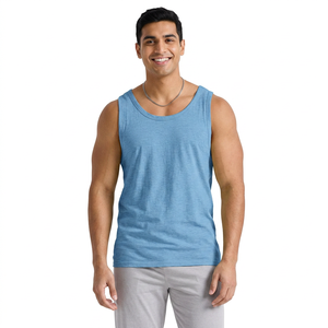 Custom design Men's Sports Muscle Bodybuilding Fit Tank Tops Gym <b>Running</b> <b>Singlets</b> Men's Fitness Tank Tops Customized OEM - Product Image 1