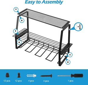 Organizador de herramientas eléctricas Estante de herramientas de alta resistencia Estante de herramientas de <span class=keywords><strong>metal</strong></span>, Soporte de taladro Montaje en pared para Taller de garaje - Product Image 4