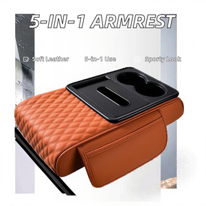 מחזיק כוסות לרכב אוניברסלי 5 ב-1 רב תכליתי וספורטיבי מעור TT עם מחזיק כוסות תה ואחסון טישו - Product Image 3