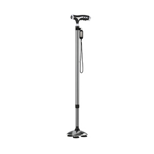 Aluminum Alloy Telescopic Cane Height Adjustable 43.3in With <b>Light</b> Elderly Walking <b>Stick</b> Black - Product Image 3
