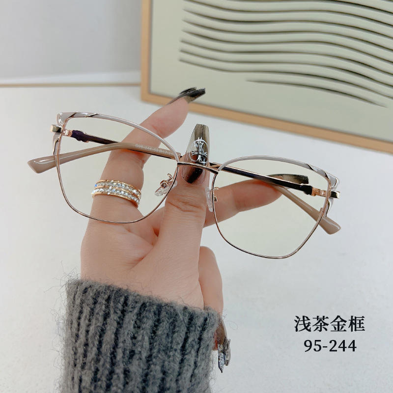 Light tea gold frame