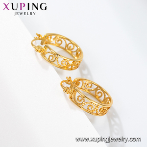 E-49 Xuping moda in oro dubai donne di gioielli In <span class=keywords><strong>Filigrana</strong></span> <span class=keywords><strong>orecchini</strong></span> a cerchio - Product Image 5