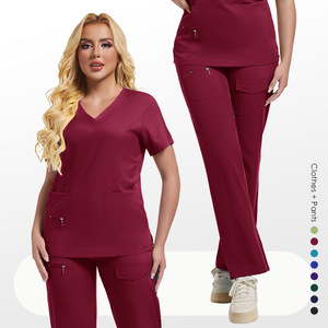Tenues médicales pour femmes - Ensembles d'uniformes d'hôpital/infirmières, Nouveauté 2026, Plusieurs couleurs, Poches fonctionnelles - Product Image 3