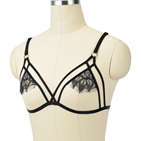 Bdsm danse body lingerie harnais mode noir dentelle lingerie européenne sexy feminina