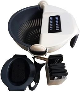 Multifunction Rotate Stainless Steel <b>Vegetable</b> Cutter Drain Basket Onion Chopper Veggie <b>Shredder</b> Grater Portable Slicer Kitchen - Product Image 1
