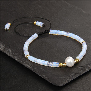 Nouveau Bracelet de perles de pierre naturelle perle d'eau douce Bracelets réglables mode Yoga <span class=keywords><strong>Balance</strong></span> Energy Wrap Bracelet pour les femmes - Product Image 4