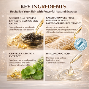 Korean Hydrating Firming Skin Care Peptide 5 PDRN Niacinamide Collagen Astaxanthin Centella Radiance for <b>Face</b> <b>Serum</b> Toner - Product Image 5