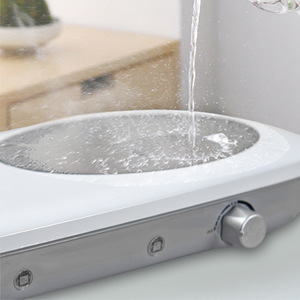 Plaque chauffante électrique 1200W à 1 brûleur, surface en verre céramique, boîtier en acier inoxydable, contrôle de température réglable, efficacité énergétique - Product Image 5