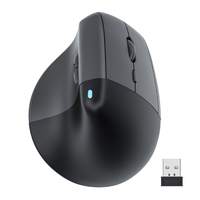 Mouse Nirkabel Ergonomis Vertikal Senyap OEM V30, Mode Ganda, Hadiah Promosi & Hadiah Bisnis Perusahaan yang Sempurna