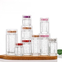 Botol Kaca Kosong Bentuk Heksagonal Transparan untuk Kemasan Sarang Burung, Ukuran 50ml 80ml 100ml 120ml 150ml 180ml, dengan Tutup Sekrup Logam