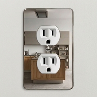 Interrupteur d'éclairage ITTA 1 poste contemporain en acrylique finition miroir, étanche IP44, durable, installation facile