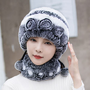 Women's Winter <b>Hat</b> <b>Scarf</b> Set DSX Brand Solid Pattern 58-60CM Head Circumference Stylish Warm Casual Outdoor Use - Product Image 3