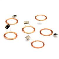 Porte-clés 13.56MHz FM11 RF08 MF F08 RFID NFC étiquettes fil de cuivre circulaire bobine nue puce contrôle d'accès porte-clés