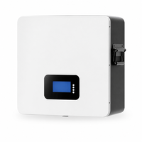 Batterie LiFePO4 murale 51,2 V 100 Ah 5,12 kWh pour stockage d'énergie domestique, batterie solaire empilable avec BMS RS485 CAN