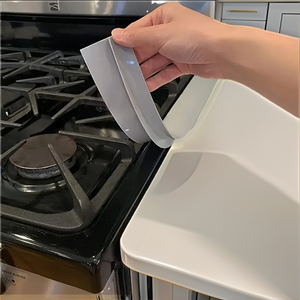 Bande de couverture flexible en silicone pour interstice de cuisinière, 21 pouces, résistante aux hautes températures, pour comptoir de cuisine, compatible lave-vaisselle et micro-ondes - Product Image 2