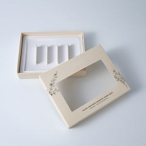 Boîtes d'emballage écologiques personnalisées pour sérum visage <span class=keywords><strong>bio</strong></span>, kit de soins de la peau, boîtes pliables recyclables avec couvercle et base <span class=keywords><strong>en</strong></span> papier avec feuille d'aluminium pour cadeau - Product Image 2