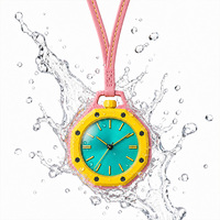 Montre à quartz pour femme, style pop royal, avec logo personnalisé, étanche 3 ATM, boîtier en bio-céramique lumineux et bracelet en silicone, vente en gros