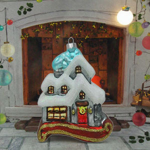 Ornements d'arbre de Noël rouges ornements suspendus assortis avec boucle de suspension pour guirlande de fête de vacances de Noël décor d'arbre de Noël - Product Image 6