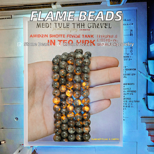 Perles <span class=keywords><strong>de</strong></span> <span class=keywords><strong>pierre</strong></span> naturelle <span class=keywords><strong>de</strong></span> haute qualité <span class=keywords><strong>de</strong></span> 4 à 12 mm, pierres <span class=keywords><strong>de</strong></span> flamme Yooperlite, perles rondes en vrac pour la fabrication <span class=keywords><strong>de</strong></span> colliers et <span class=keywords><strong>de</strong></span> bracelets - Product Image 2