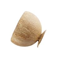 Ovale, handgemaakte kaarsenhouder/schaal van kokosnoot hout voor thuisdecoratie en bruiloften