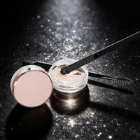 Pot en plastique givré OEM, étanche et pratique pour les voyages, effet duveteux, pour kit de gel fixateur de maquillage quotidien pour sourcils