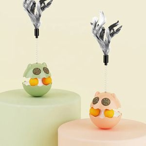 2025 <span class=keywords><strong>Pet</strong></span> oyuncaklar yeni gelenler intactive oyuncak kedi topu bir kedi sopa ile oynamak için bir tumbler doğal tüy kedi oyuncak - Product Image 2