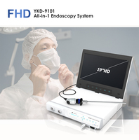 Système d'endoscopie rigide médical ORL YKD-9101 avec moniteur 19 pouces et source de lumière intégrée