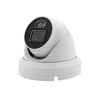 Caméra de sécurité IP économique HD 4MP couleur POE tourelle 24/7 heures Image de vision nocturne colorée Microphone intégré