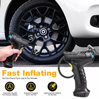 Car Air Compressor 120W Rechargeable Wireless Inflatable Pump Portable Air Pump Car Tire Inflator Digital for Car Bicycle Balls