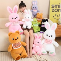 Personnalisé Unisexe PP Coton Animal en Peluche Fraise Lapin Chat Poupée Cookie Ours Pâques Lapin en Peluche Jouet