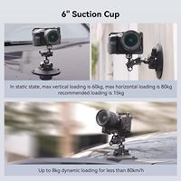 Support de caméra à ventouse SmallRig 6 pouces pour voitures et smartphones – Vitesse maximale 80 km/h, charge recommandée 15 kg – Fixation stable, propre et lisse