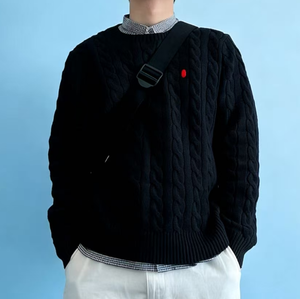 Pulls en tricot rayés pour hommes de qualité originale, coupe ajustée, doux, texturé, respirant, manches longues avec LOGO - Product Image 6