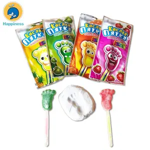 <span class=keywords><strong>Sucette</strong></span> en forme de <span class=keywords><strong>pied</strong></span> avec <span class=keywords><strong>poudre</strong></span> acide, bonbons aux fruits, sucettes - Product Image 1