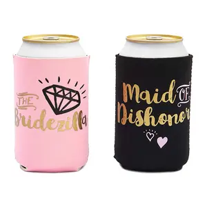 Wholesale Custom Design LOGO Bottom Can Holder Neoprene Can Cooler With Printed Pattern