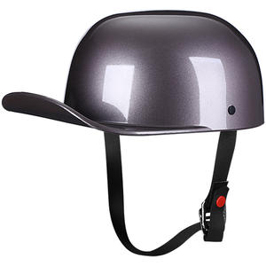 Helm wajah terbuka elegan Matte abu-abu Aero Wing Fin kondisi baru bergaya sepeda motor <span class=keywords><strong>Yohe</strong></span> DOT disetujui Self-Tinting - Product Image 4