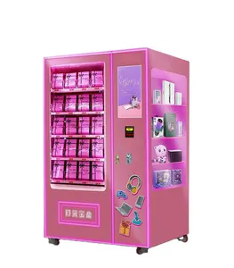 Mesin penjual otomatis kombinasi makanan dan minuman dengan efek pendinginan, mesin penjual terbalik mesin penjual bulu mata kecantikan