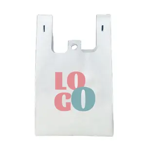 T-shirt Não Tecido Shopping Vest Bag Reciclado Não Tecido T Shirt Bag Mercearia tote Shopping Bag