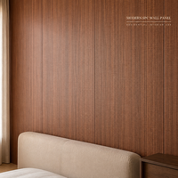 Panel Dinding Interior SPC Motif Kayu, Papan Dekoratif untuk Pelapis Dinding Bangunan Hunian dan Komersial serta Desain Interior