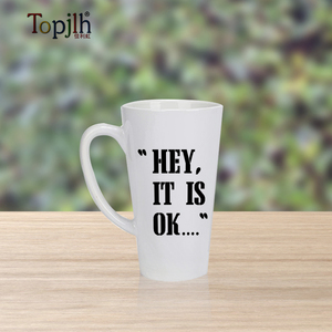 Topjlh 2024 trống thăng hoa Bán hàng nóng 17Oz Cà Phê <span class=keywords><strong>Latte</strong></span> nón Mug gốm sứ trắng trống Mug cho thăng hoa - Product Image 1