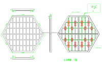 Pantalla LED Hexagonal con Control Wifi/3G/4G/RJ45/LAN/Cloud, P2 P2.5 P3 P4 P5