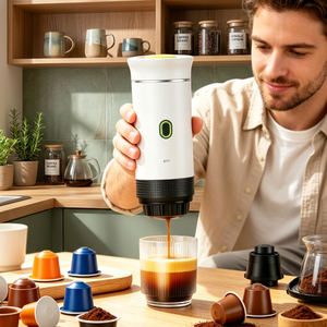 Cafetera Portátil de Cápsulas, Nuevo Modelo, con Logotipo Personalizado, Funciona con Batería, Totalmente Automática, para Hogar, Viajes, Campamento, Senderismo, Auto y Oficina - Product Image 2