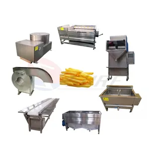 Semi automatic french fries production line small scale potato chips french fries making machine