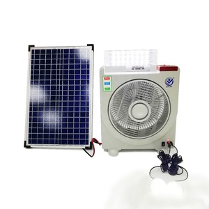 Ventilateur solaire compact 18W rechargeable par énergie solaire, idéal pour le camping et les activités de plein air - Product Image 1