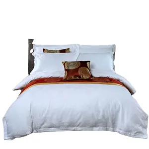 Стеганое одеяло из чистого хлопка, цельный, 100%, хлопок, 60, высокая плотность, атласный жаккардовый Комплект постельного белья для отеля Marriott