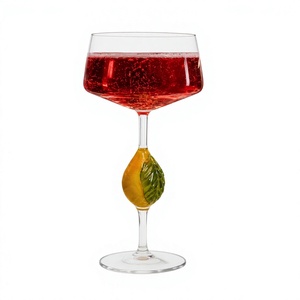 Verres à cocktail transparents en borosilicate faits à la main de 360 ml, sans plomb, coupe Martini, verres à Margarita, verrerie de bar réutilisable en gros - Product Image 2