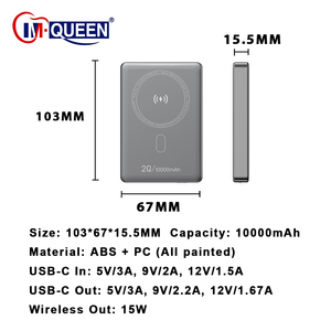 ขายส่ง พาวเวอร์แบงค์ไร้สายแม่เหล็กแบบพกพา 22.5W ความจุ 10000mAh ชาร์จเร็วสำหรับโทรศัพท์ - Product Image 2
